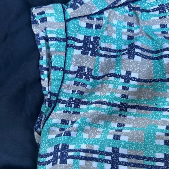 VINTAGE 50’s European Blue and White Sleeveless Midi Dress with Tie Belt Pinup - Picture 5 of 9